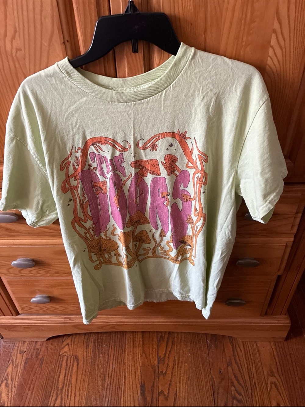 The Doors Logo Light Green Cotton Tee medium